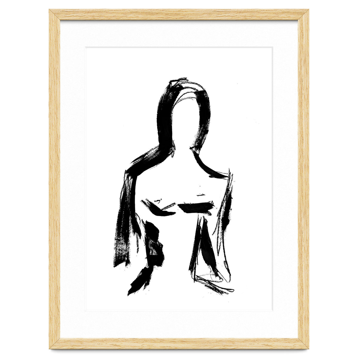 Abstract Monochrome Female Figure