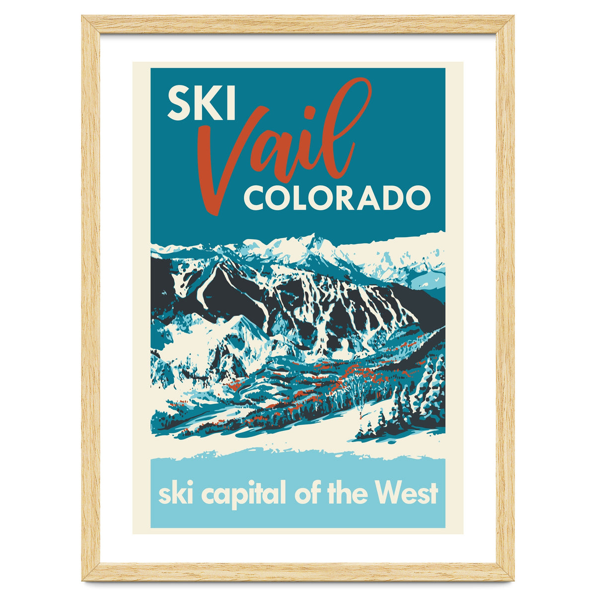 Vintage Vail ski poster