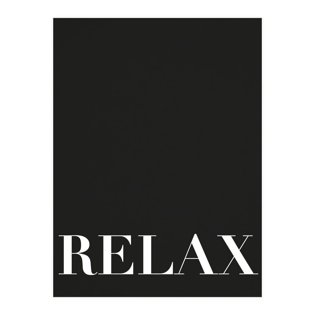 Relax Black (Print Only)
