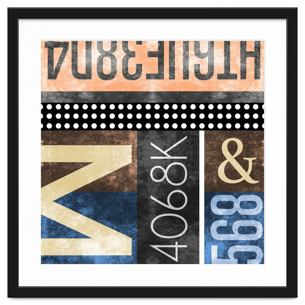 Typographic Industrial Abstract - M