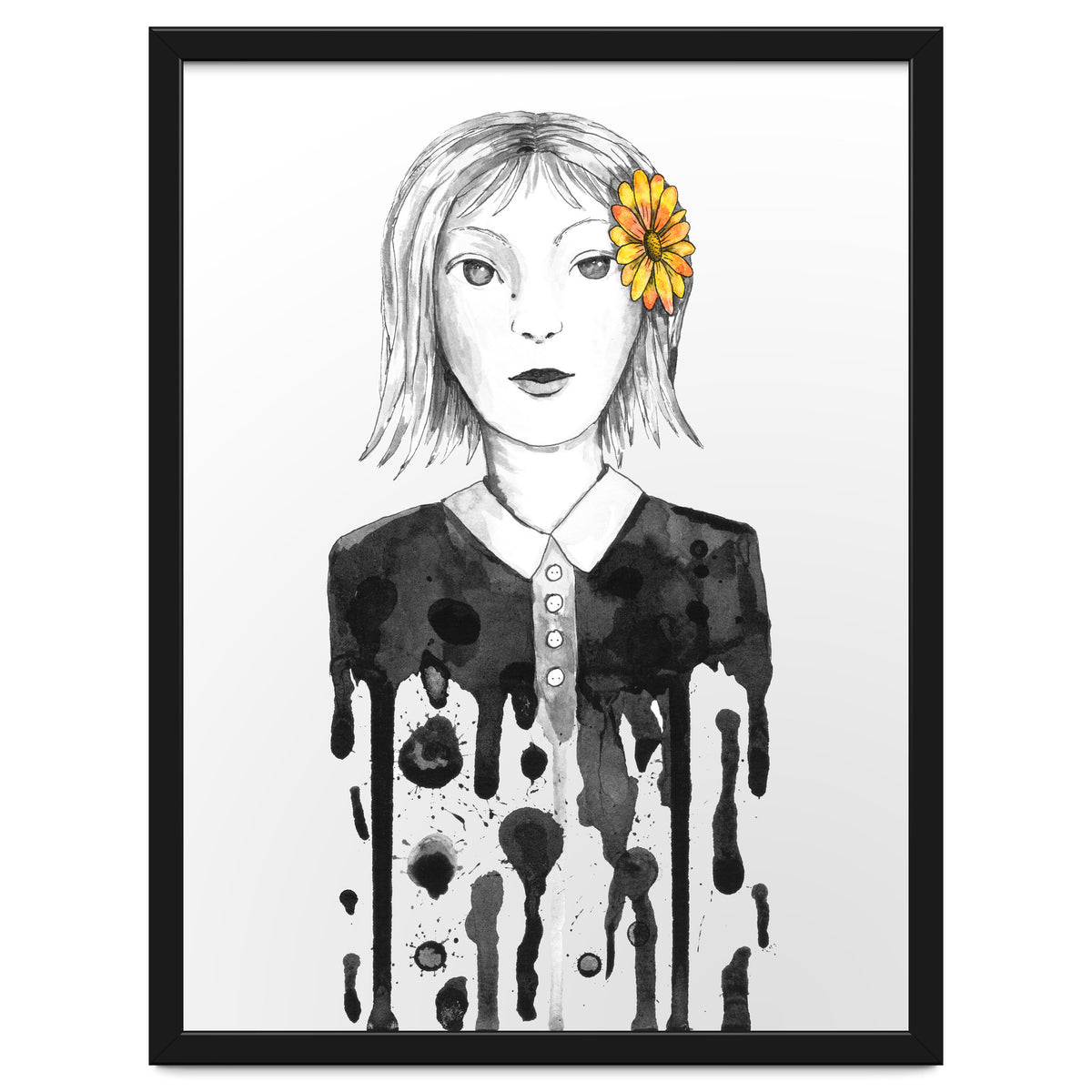 Flower dripping girl