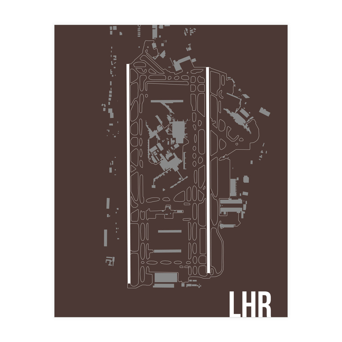 London Heathrow Airport Layout (Print Only)