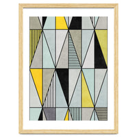 Colorful Concrete Triangles - Yellow, Blue, Grey