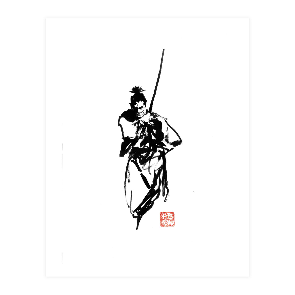 Samurai and sword (Print Only)