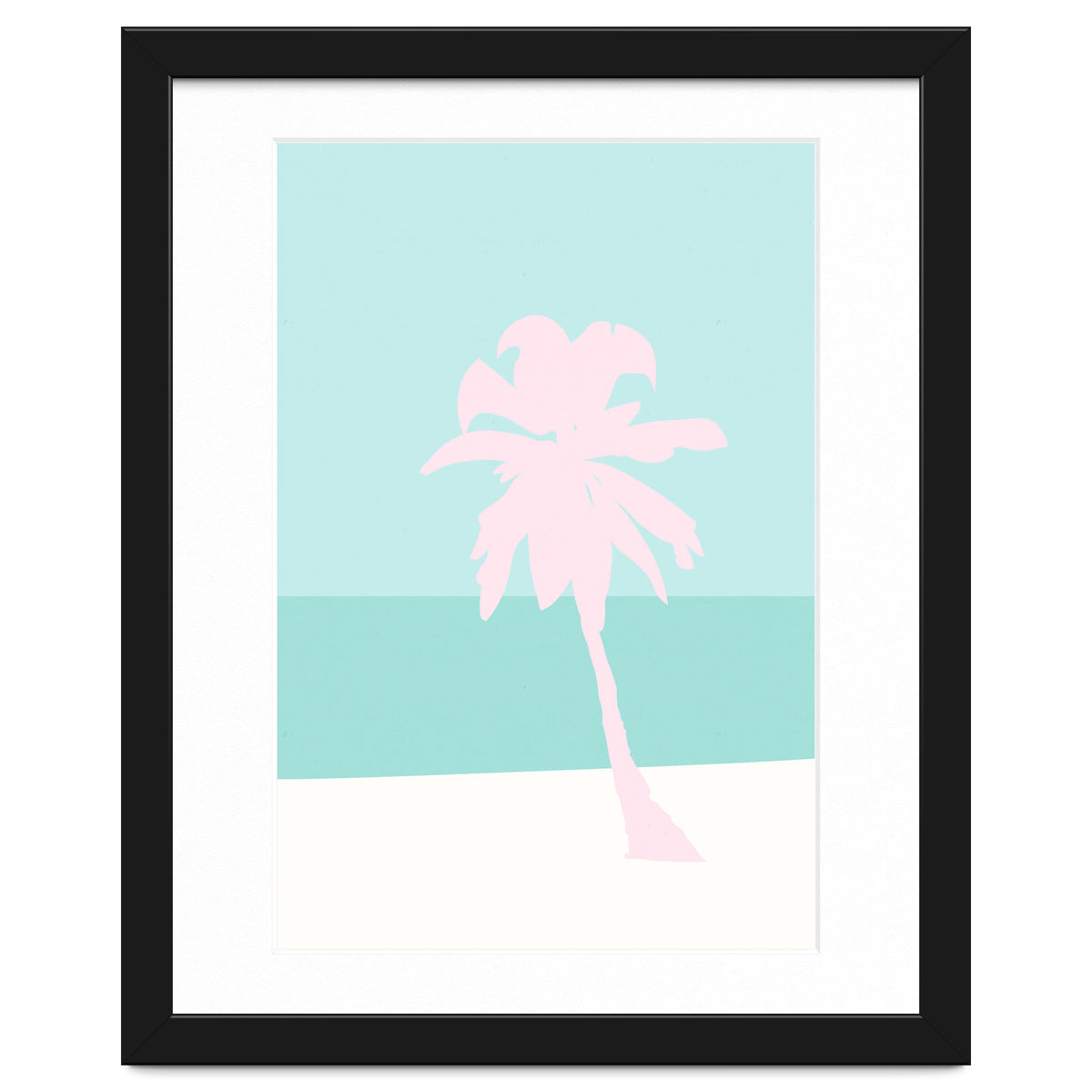 Minimal Palm Tree - Turquoise Coast