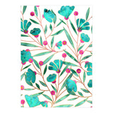 Turquoise Floral (Print Only) thumbnail