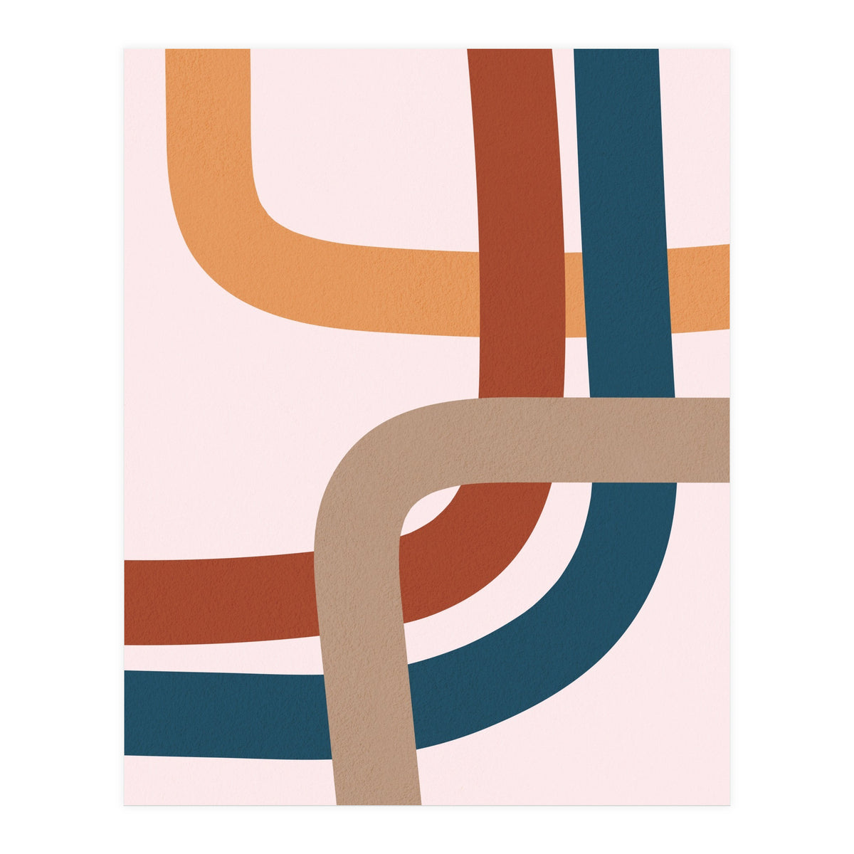 Abstract Colorful Line Art I (Print Only)