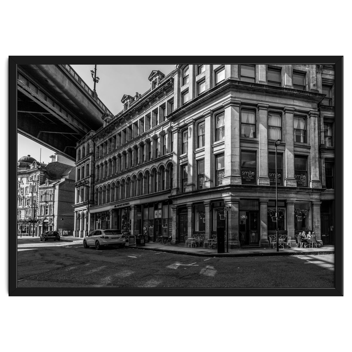 Dene st Newcastle monochrome