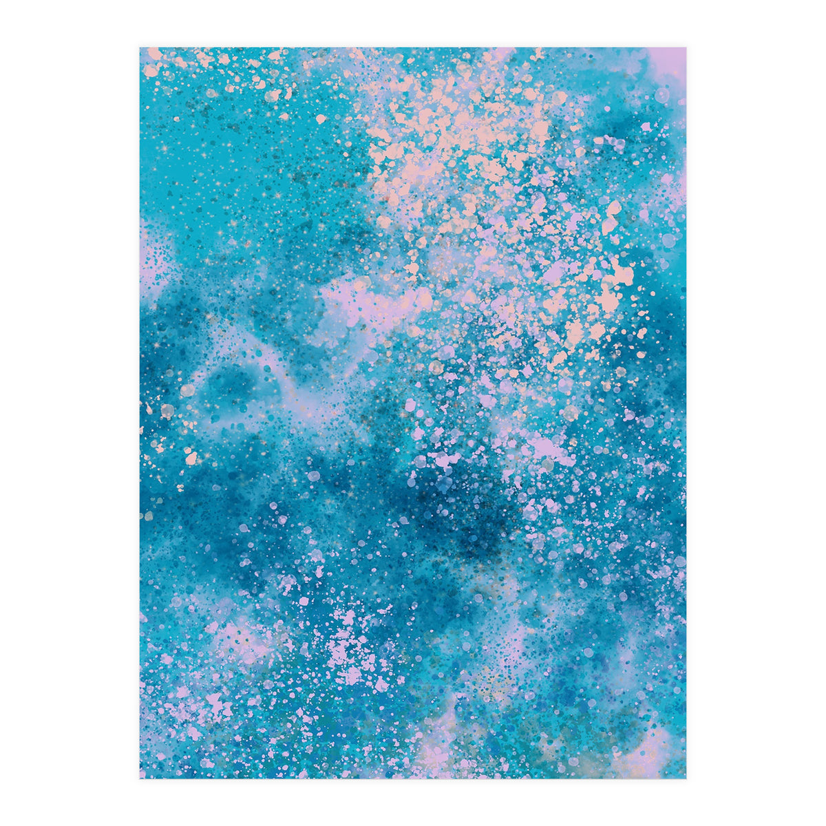 Abstract Watercolor Pink Blue (Print Only)