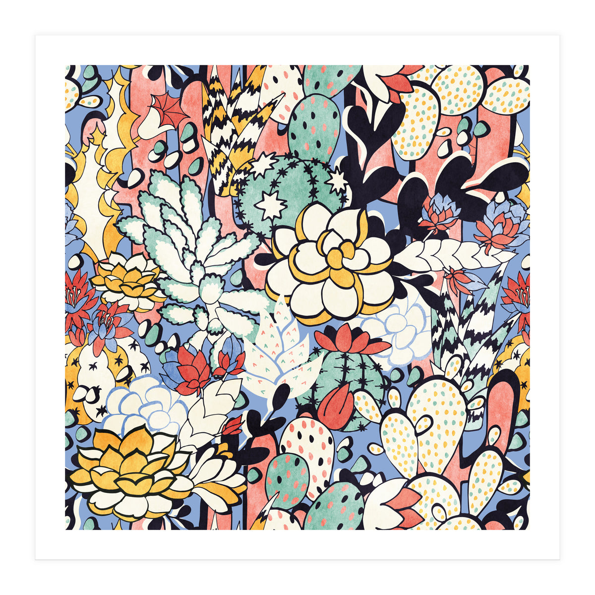 Blue Sky Succulents (Print Only)