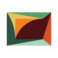 Geometric Shapes No. 18 - orange, green & purple (Print Only)