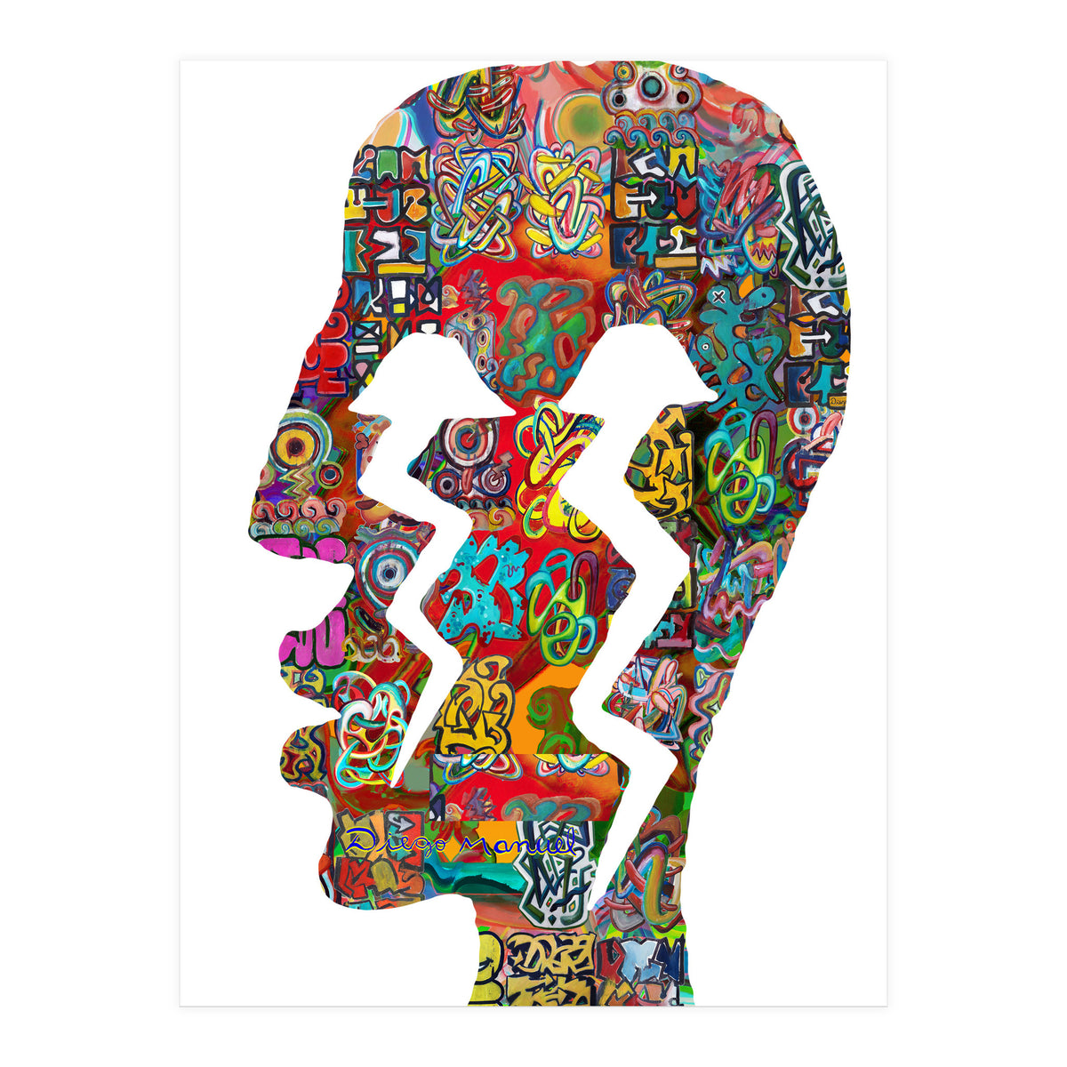 Perfil Con Rayos 3  (Print Only)