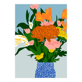 Potted Happiness | Flower Pot Botanical Floral Still Life | Eclectic Plants Modern Bohemian Décor (Print Only) thumbnail