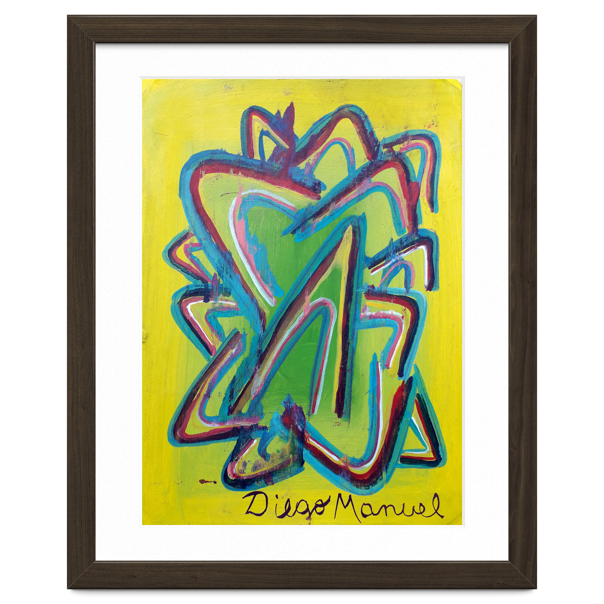 Forma Celeste Sobre Amarillo 2