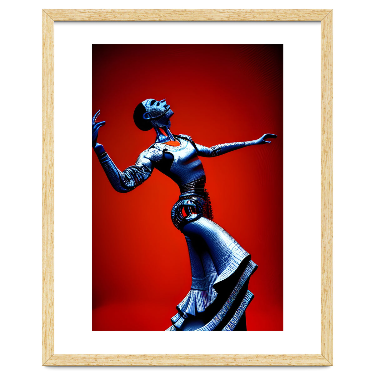 Robot Cyborg passionately dancing Flamenco