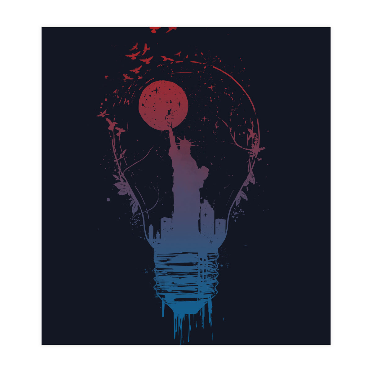 Big city lights II (dark) (Print Only)