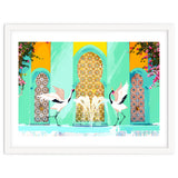 Moroccan Courtyard | Heron Animal Wildlife & Ethnic Vintage Architecture | Royal Fountain Palace thumbnail