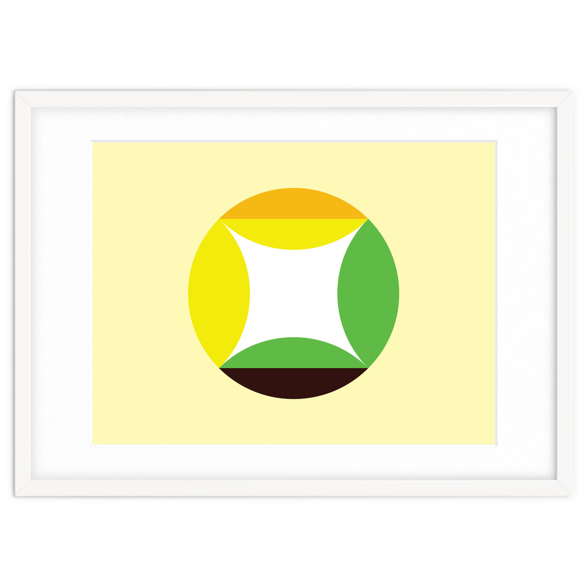 Geometric Shapes No. 21 - yellow, green & orange
