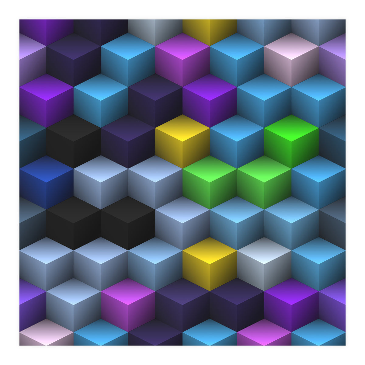 Isometric Cubes (Print Only)