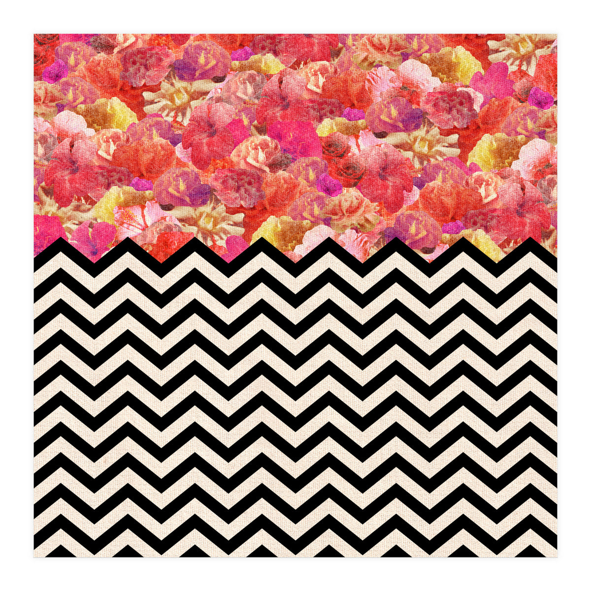 Chevron Flora (Print Only)