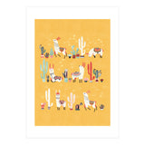 Happy Llama With Cactus In A Pot (Print Only) thumbnail