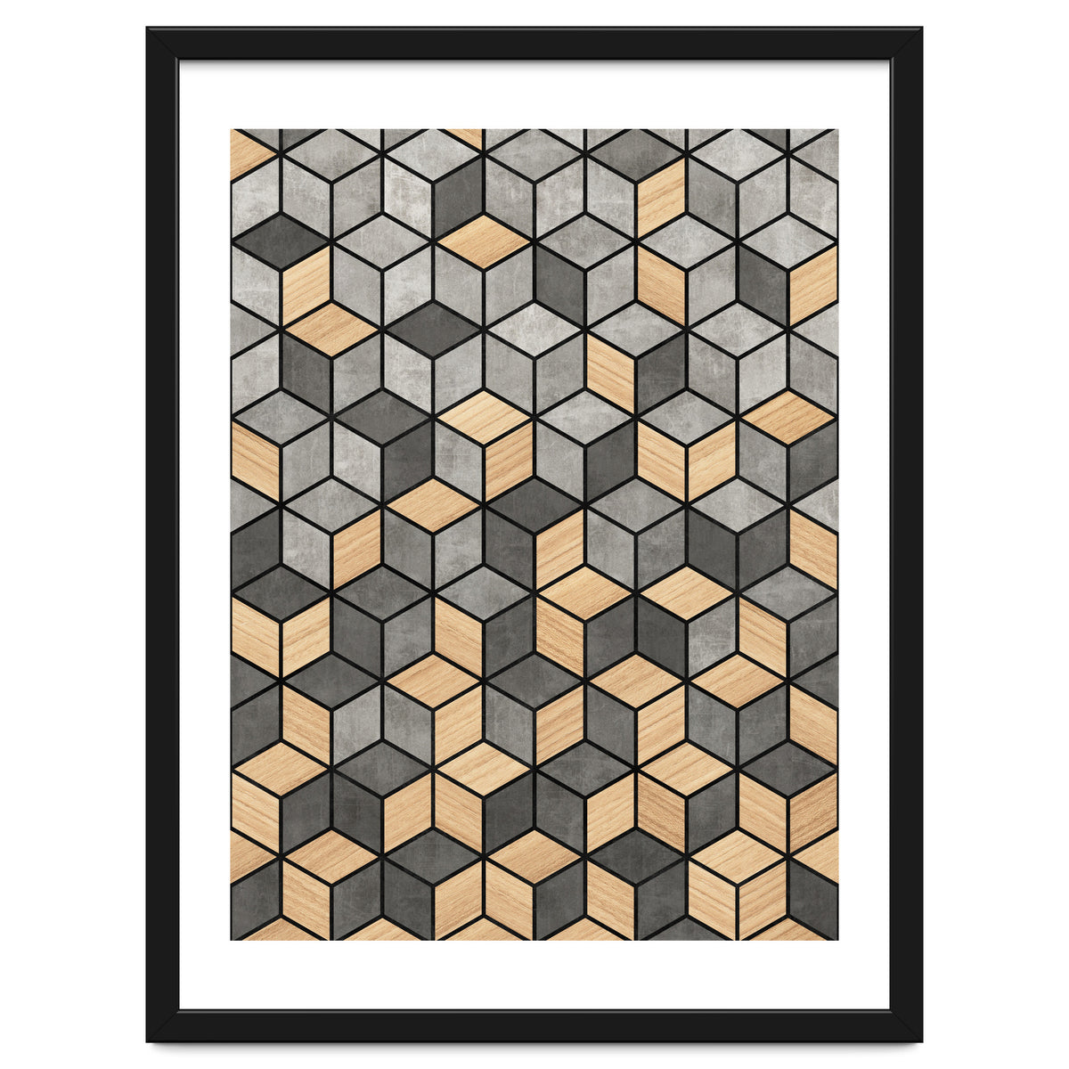 Concrete and Wood Cubes