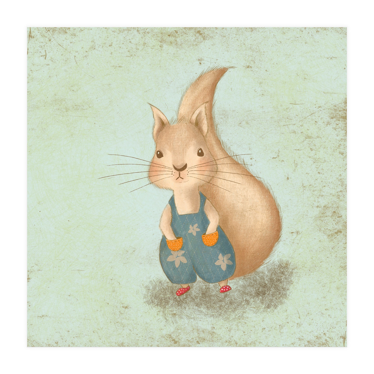 Woodland Nursery - Squirrel Illustration (Print Only)