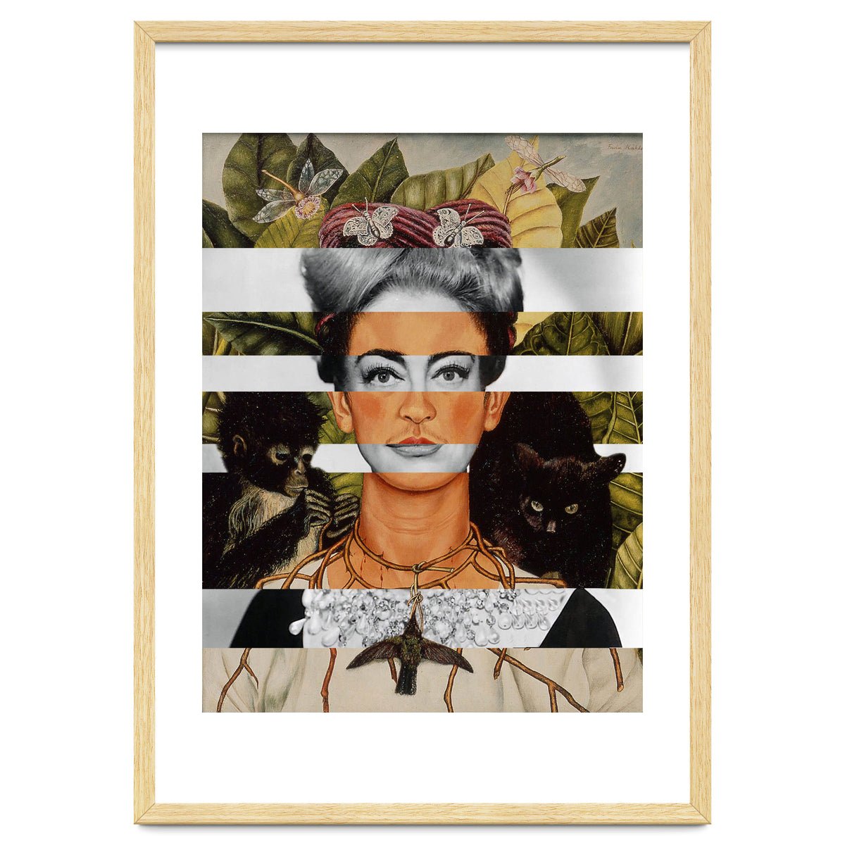 Frida Kahlo "Self Portrait with Thorn Necklace and Hummingbird" & Joan Crawford