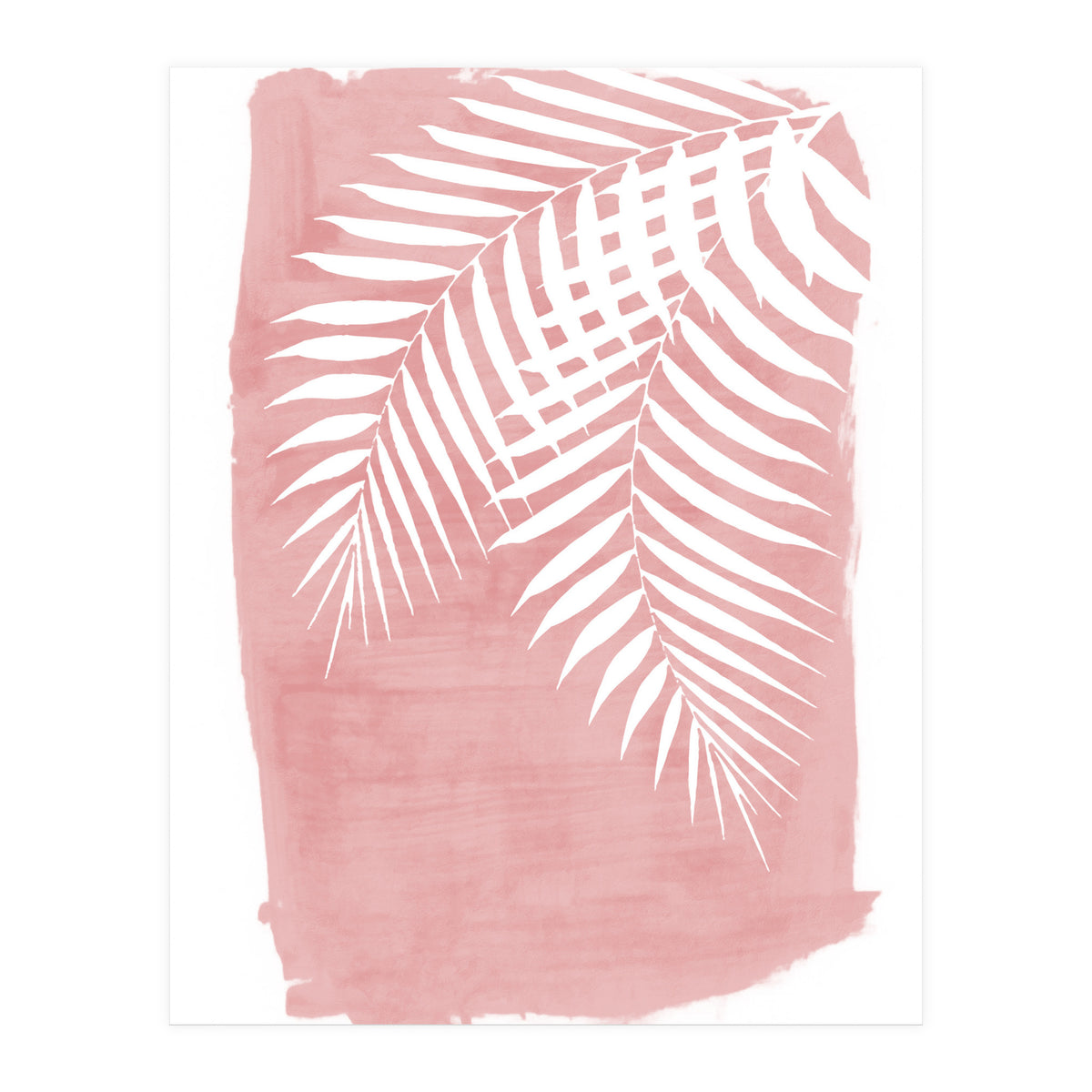 Palm Leaves On Pink (Print Only)