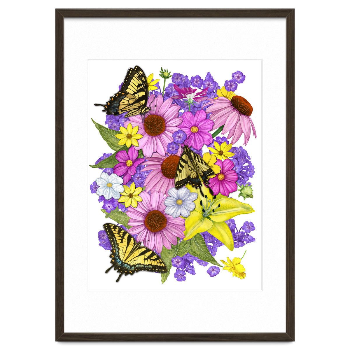 Corn Flowers and Swallowtails