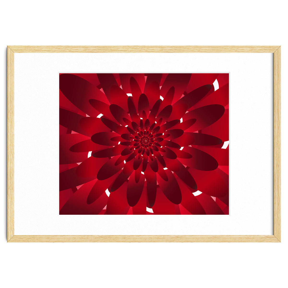 Abstract Modern Red Floral Design Art