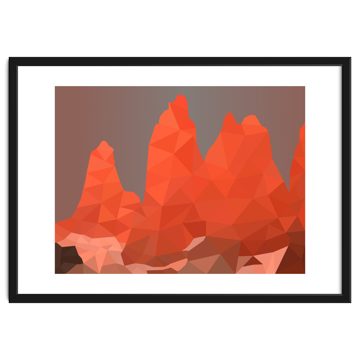 Torres Del Paine National Park Low Poly Art