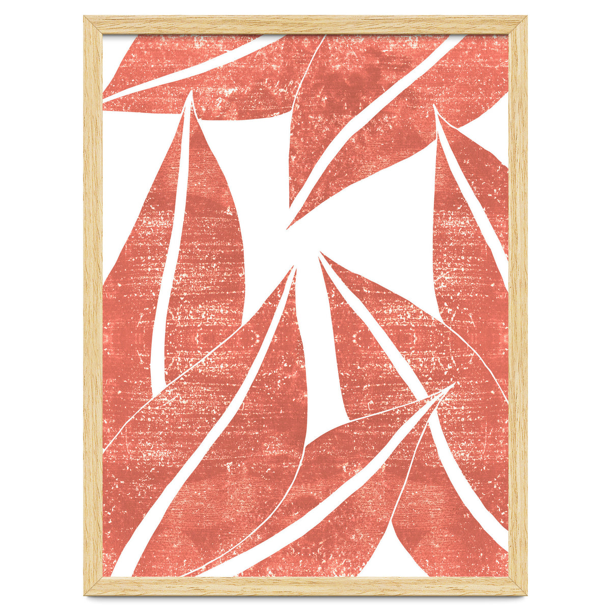 Abstract Terracotta Leaves 1 - Burnt Orange