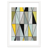 Colorful Concrete Triangles - Yellow, Blue, Grey