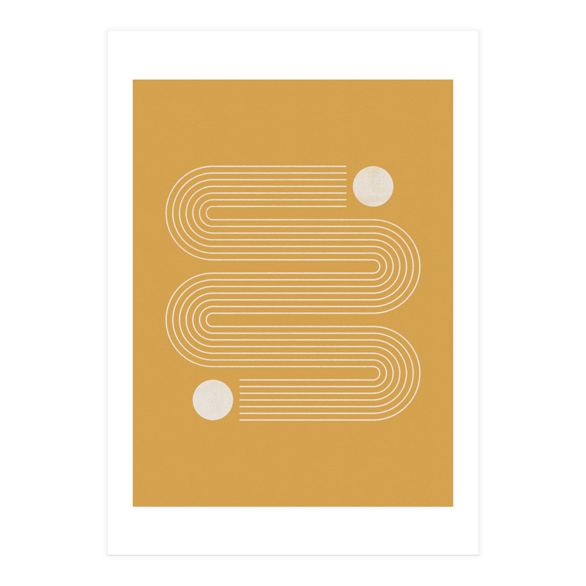 Mid-Century Modern No.20 - Woodblock Print (Print Only)