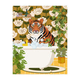 Tiger in Retro Bathroom (Print Only) thumbnail