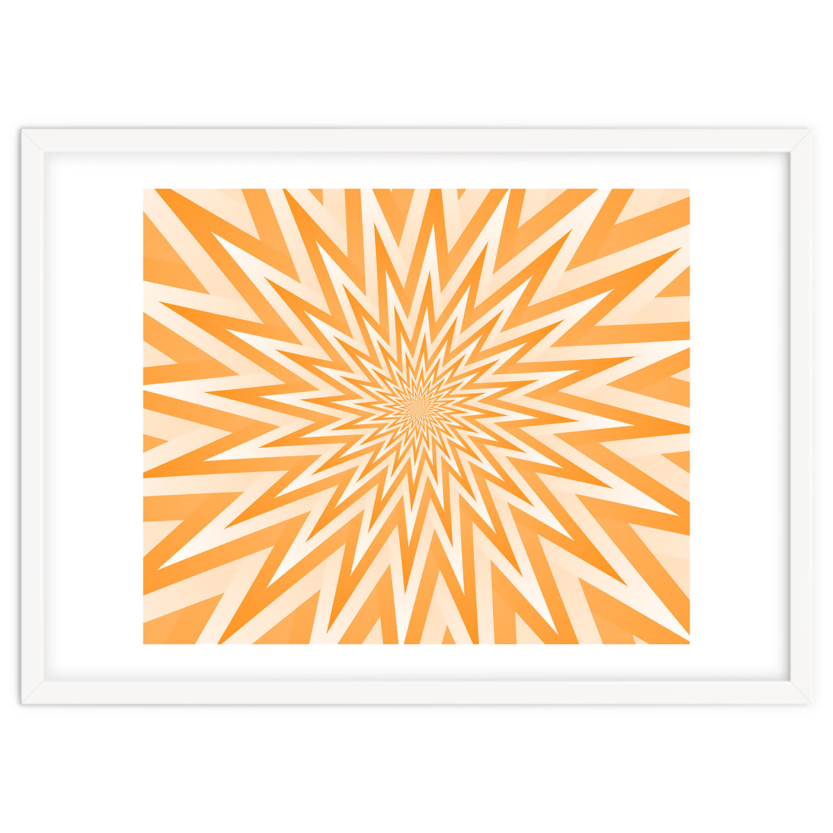 Abstract Orange Geometric Design Art