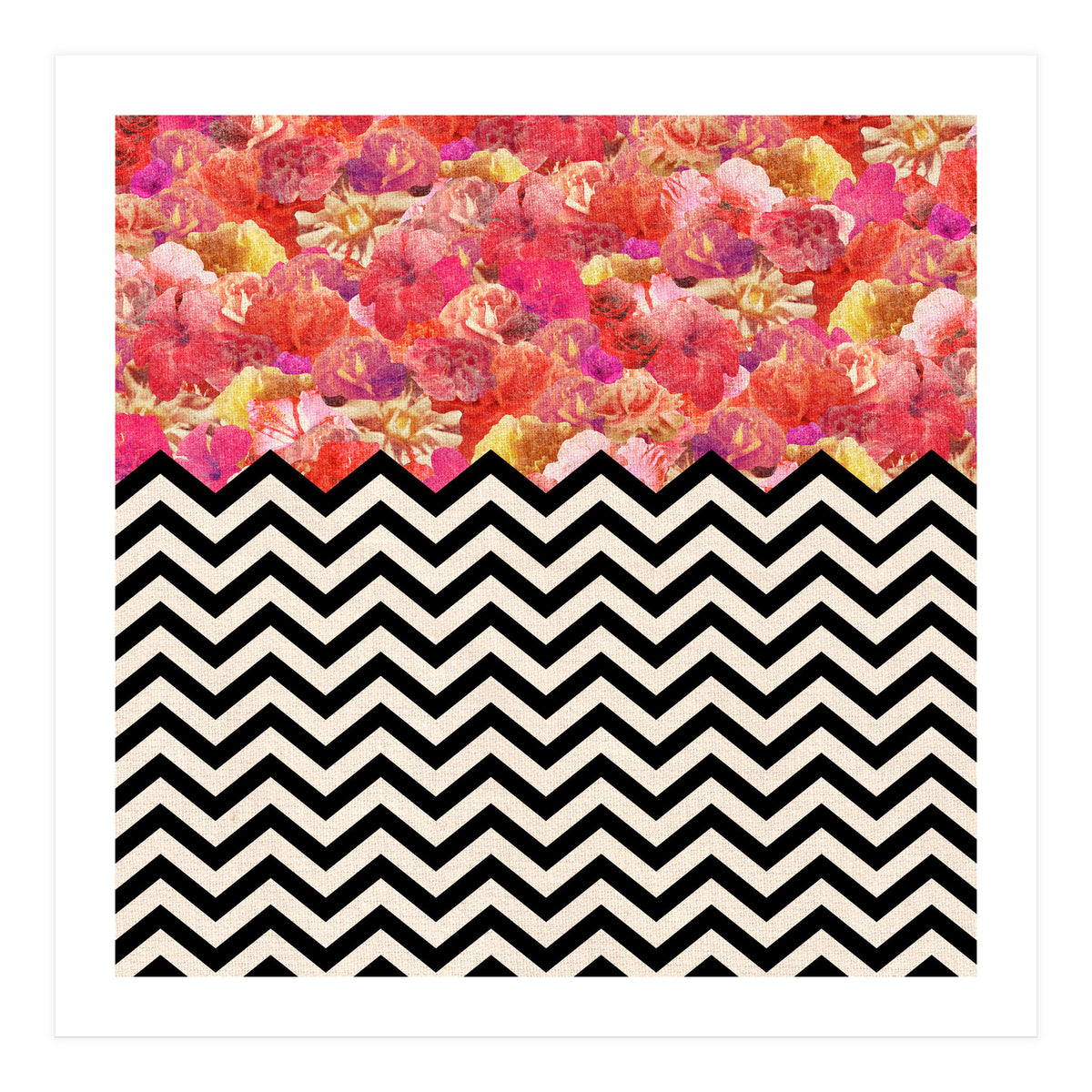 Chevron Flora (Print Only)