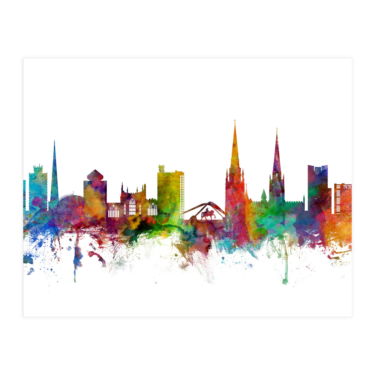 Coventry England Skyline (Print Only)