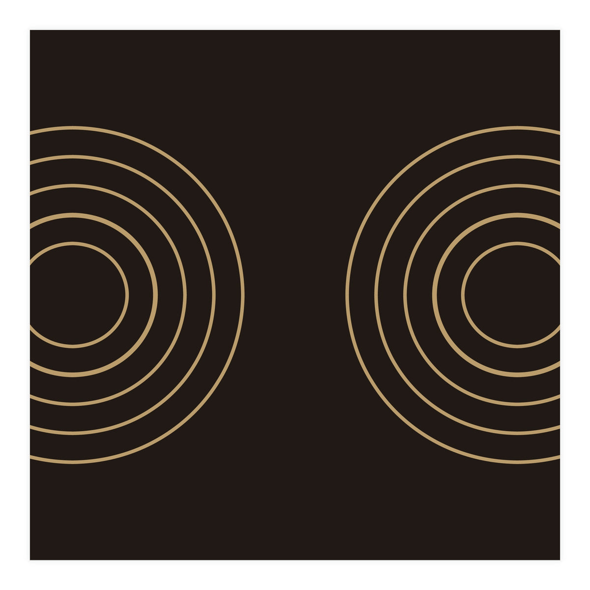 Golden circles | abstract minimal (Print Only)