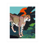 The Cheetah, Tropical Jungle Animals, Mystery Wild Cat, Wildlife Forest Vintage Nature Painting (Print Only) thumbnail