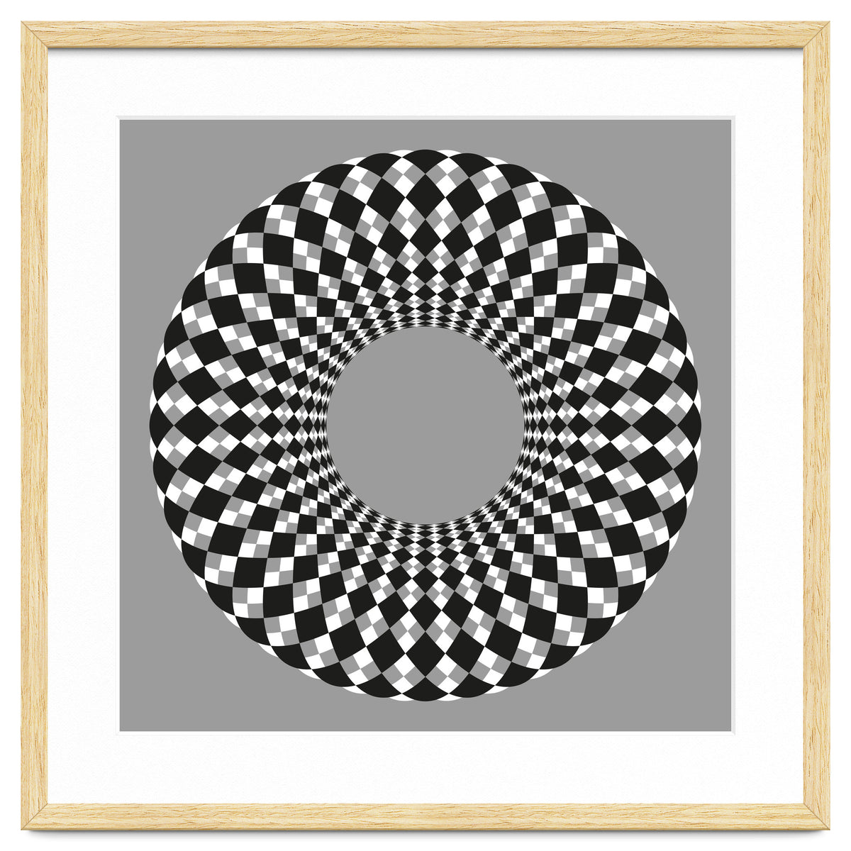 Black and white round