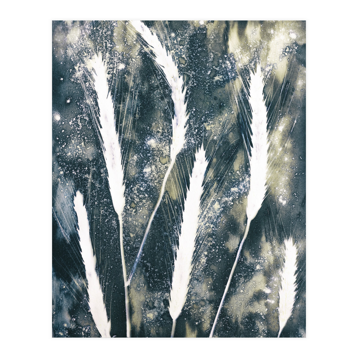 Indigo Blue Botanical Leaves No. 15 (Print Only)