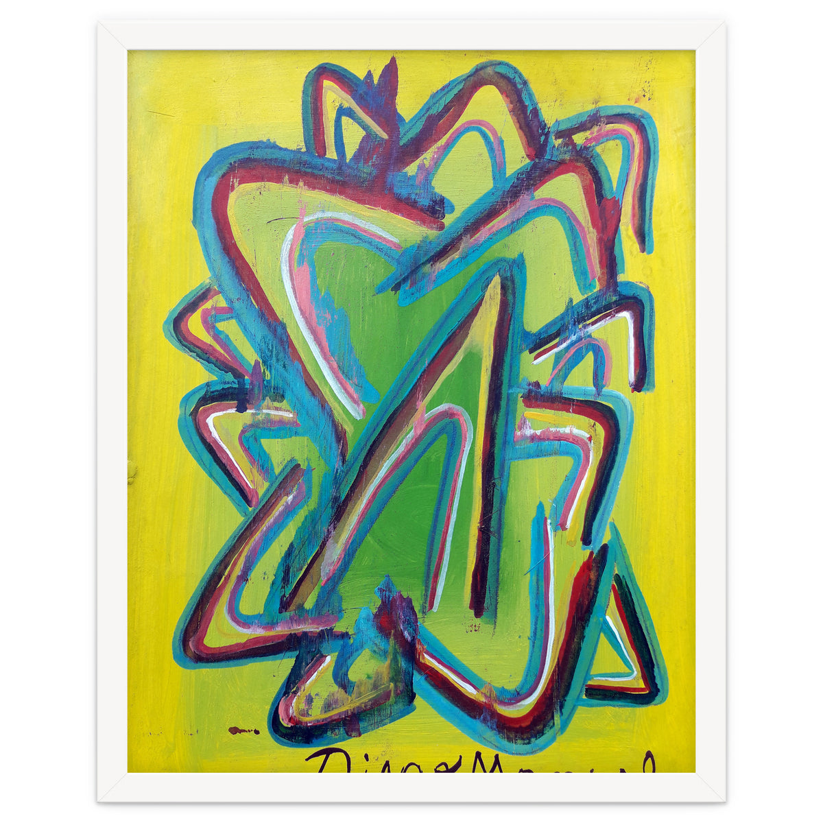 Forma Celeste Sobre Amarillo 2