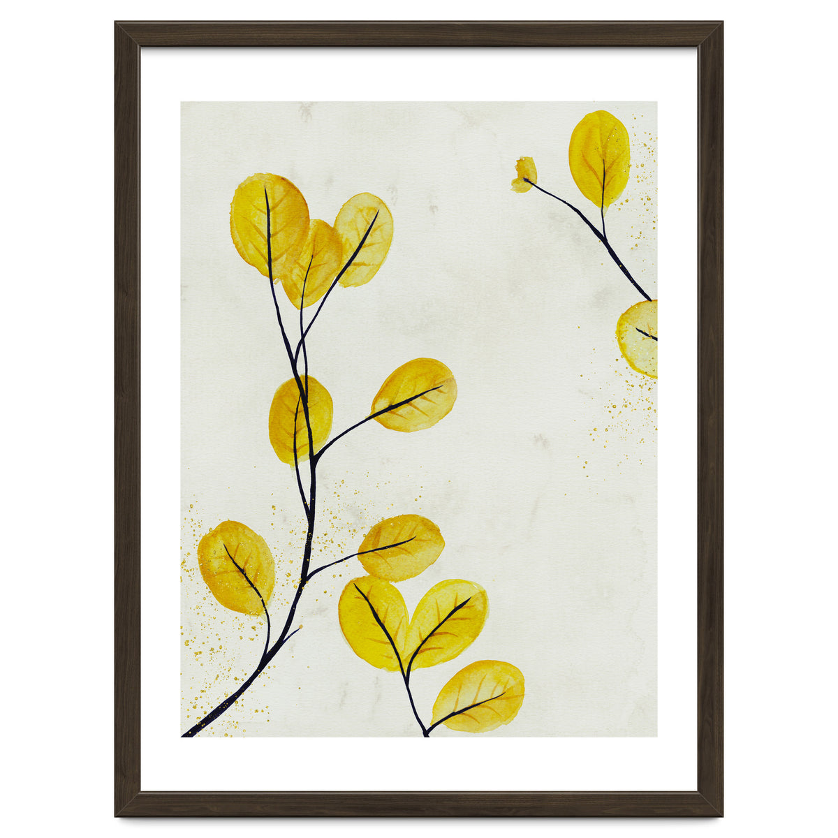 Golden birch leaves