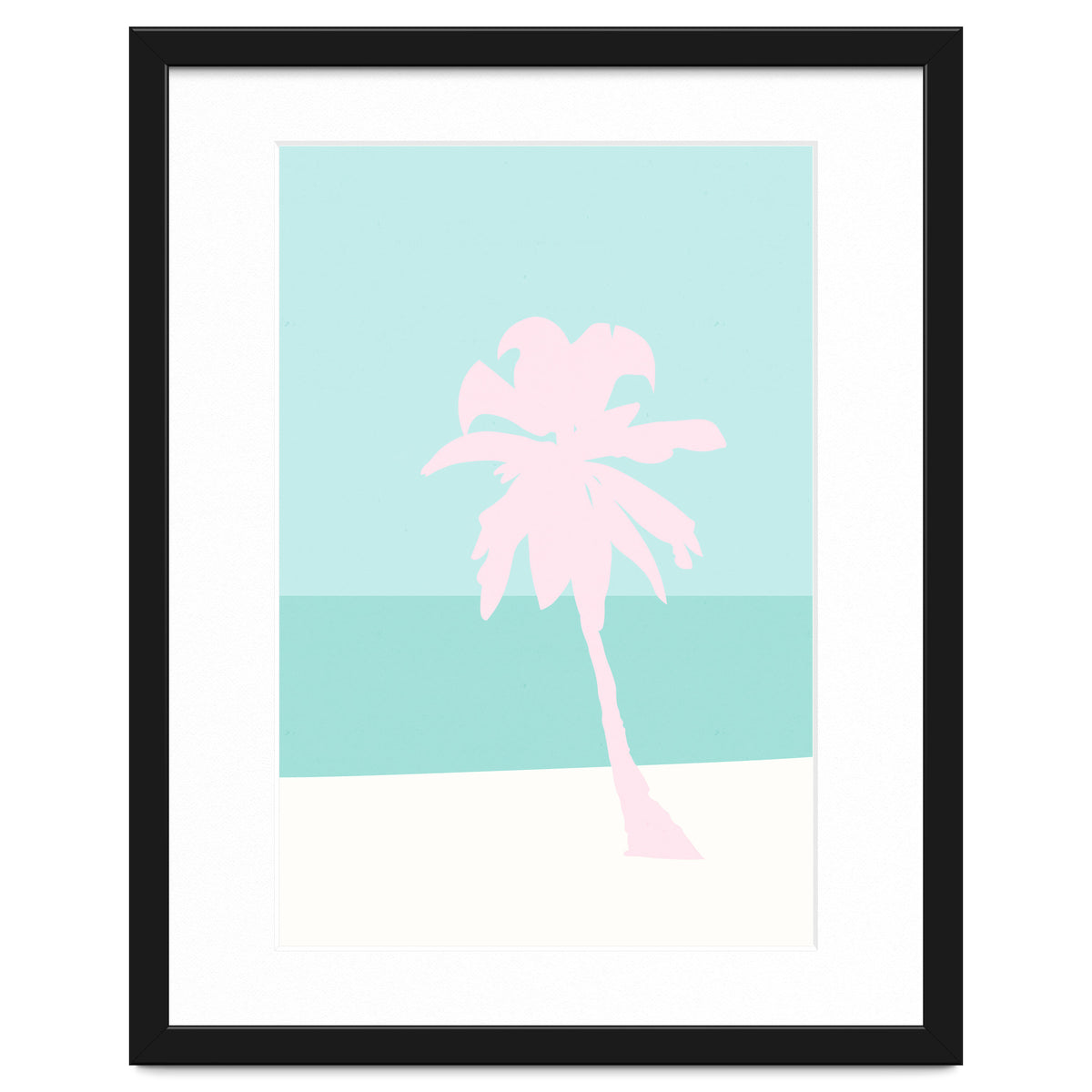 Minimal Palm Tree - Turquoise Coast
