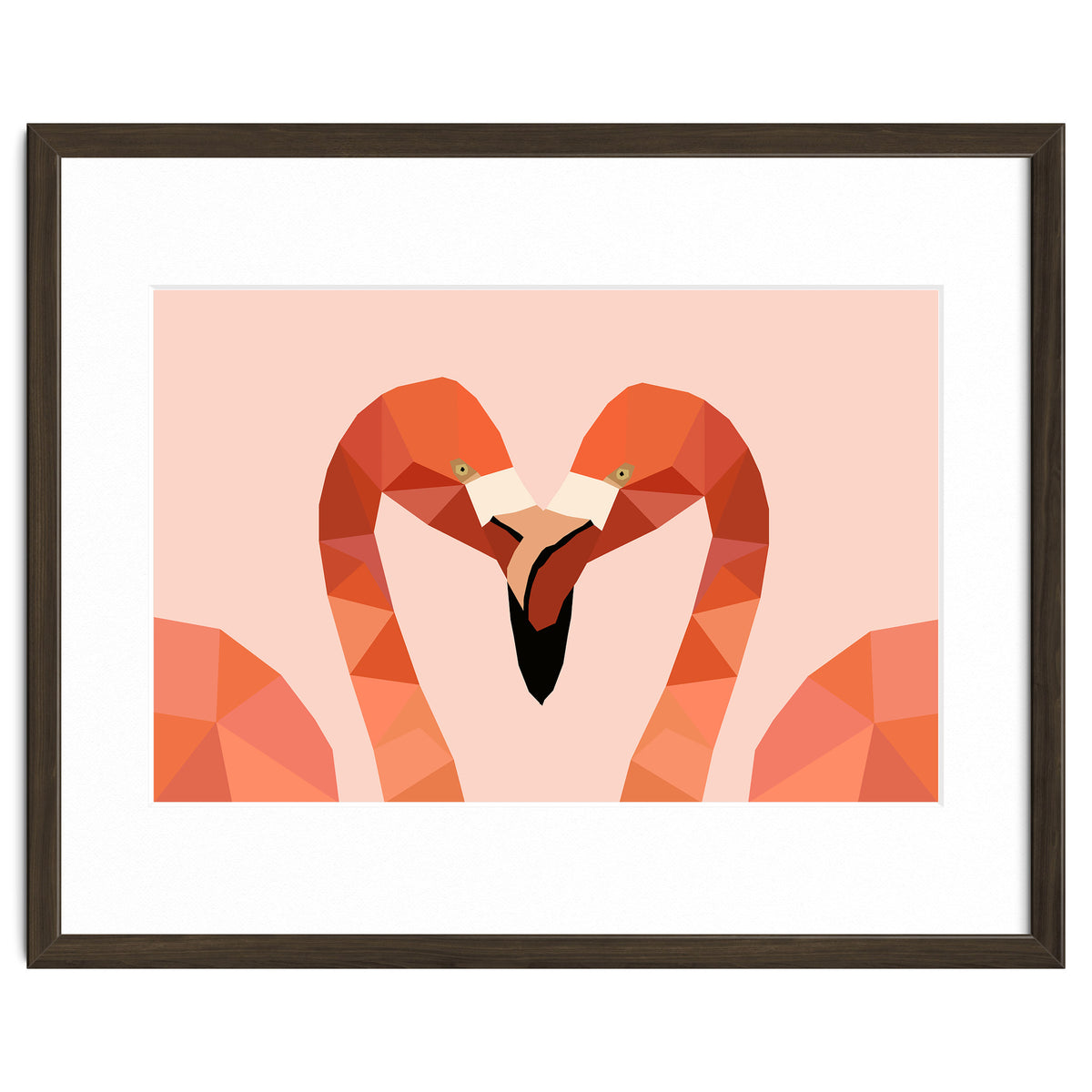 Flamingo Bird Low Poly Art