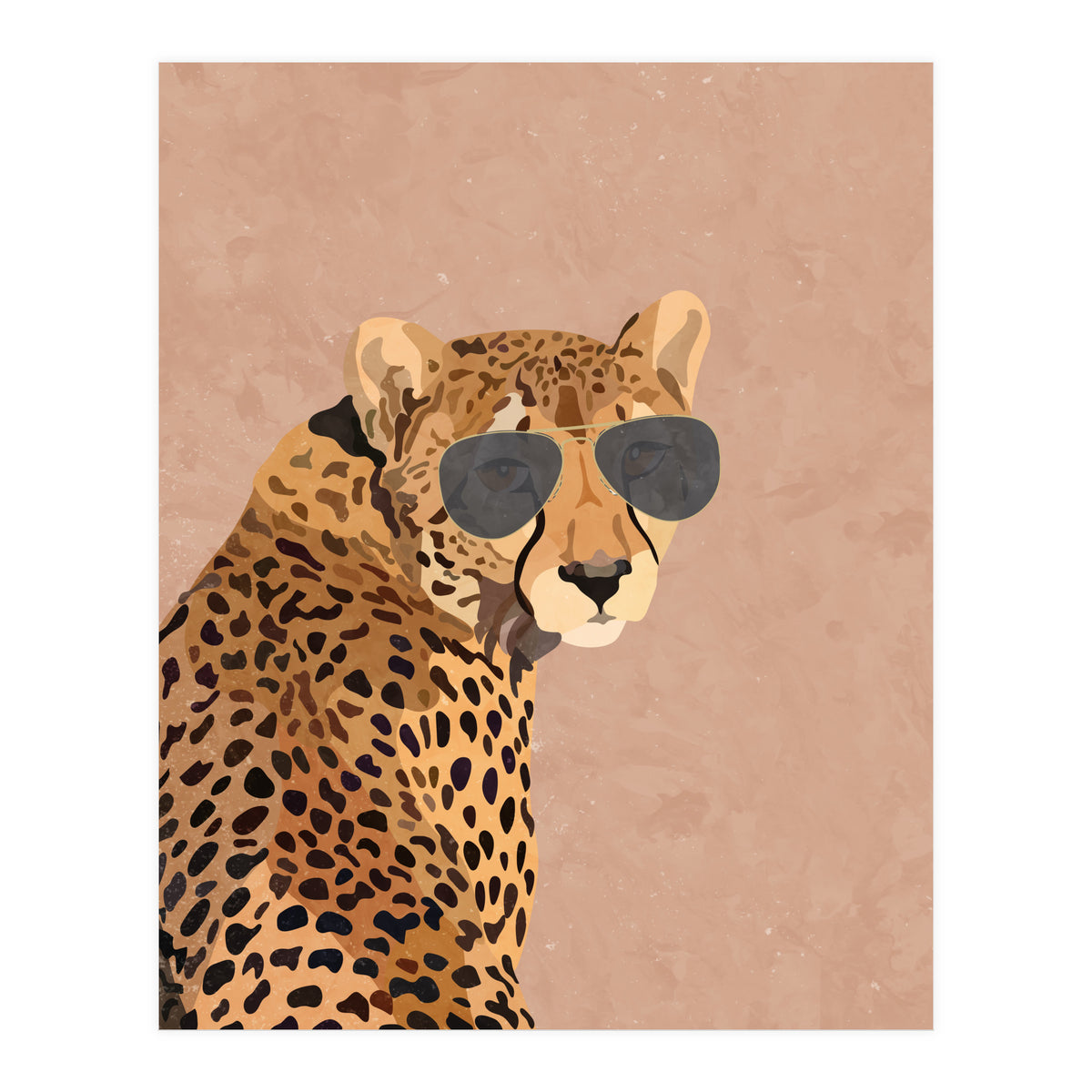 Cool Cheetah Beige and Brown (Print Only)