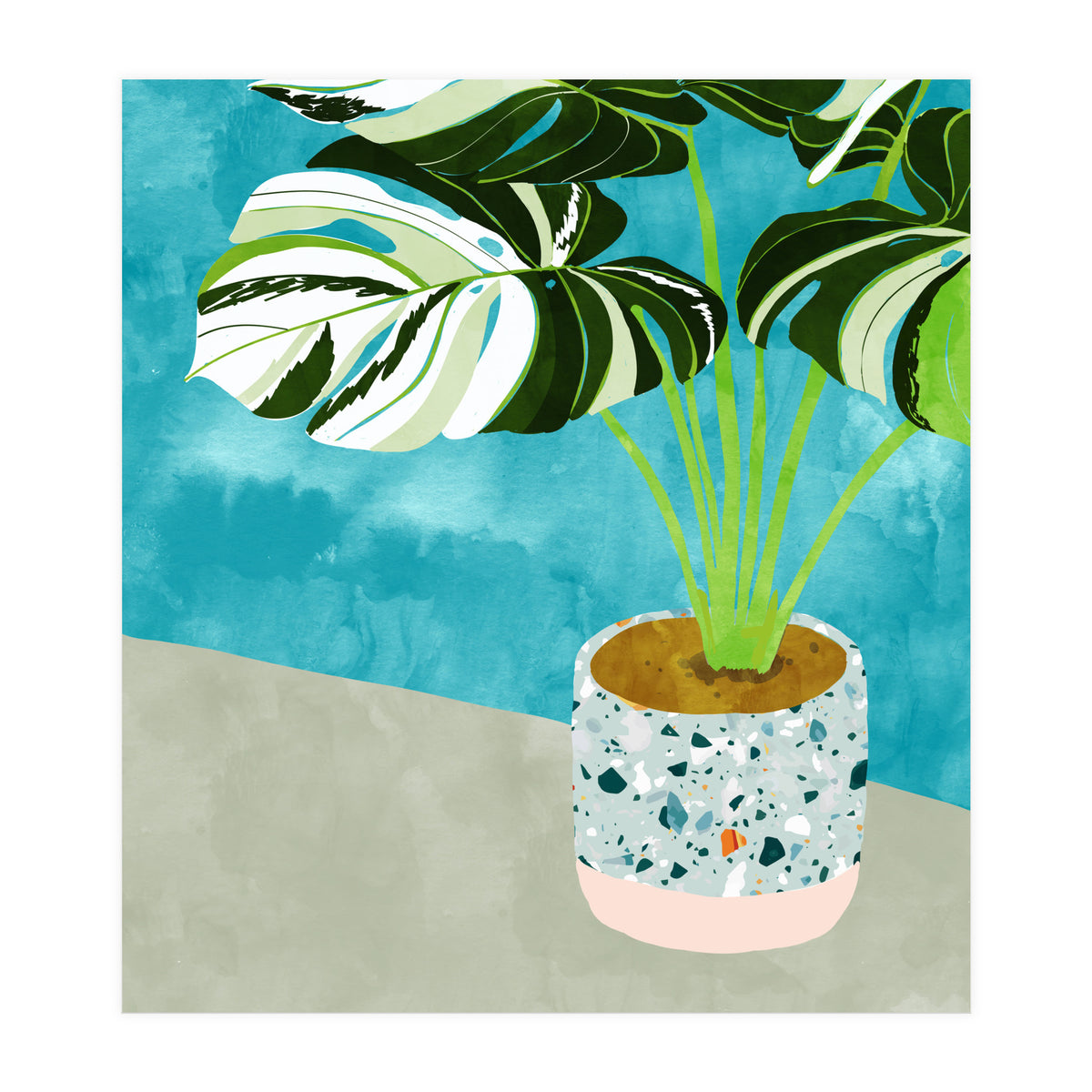 Variegated Monstera (Print Only)