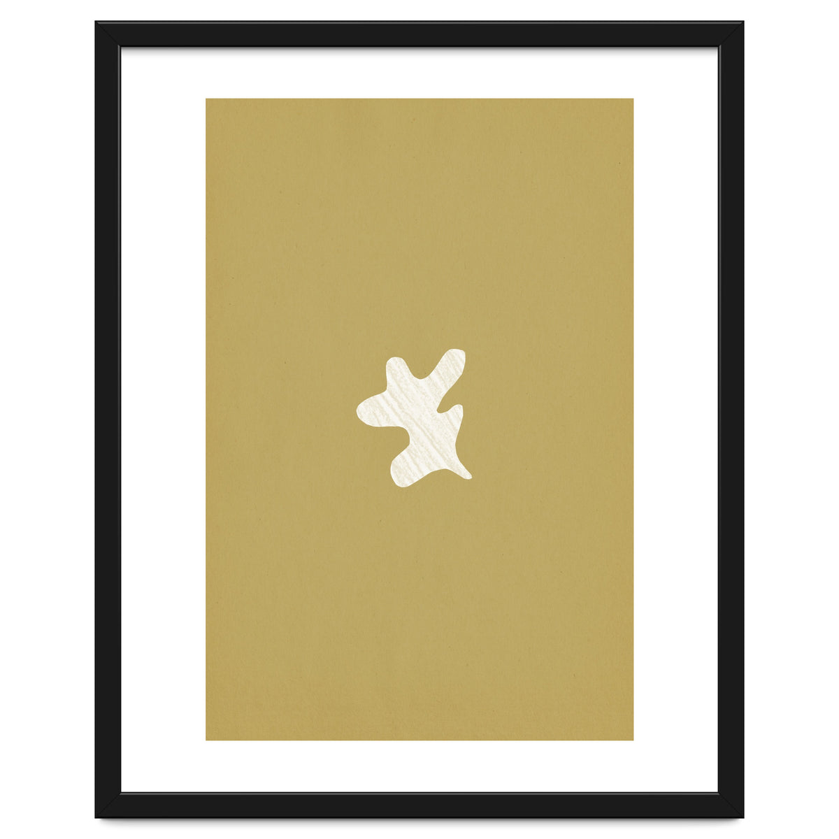 Olive green Matisse inspired shape